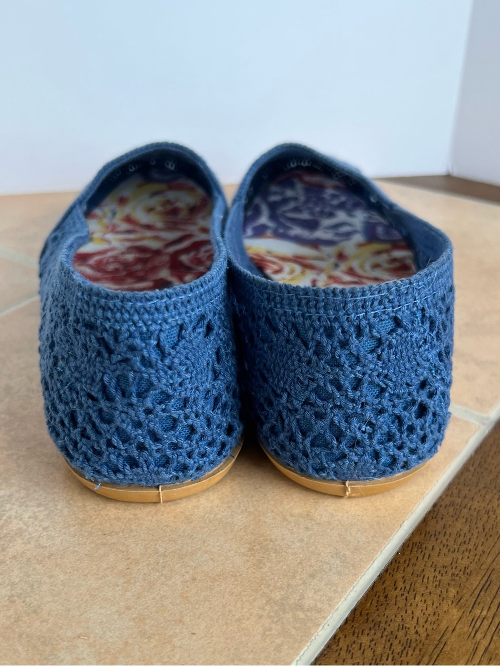 Soho Crochet Ballet Flats Slip On Shoes Blue Women’s 7.5 - Picture 7 of 11